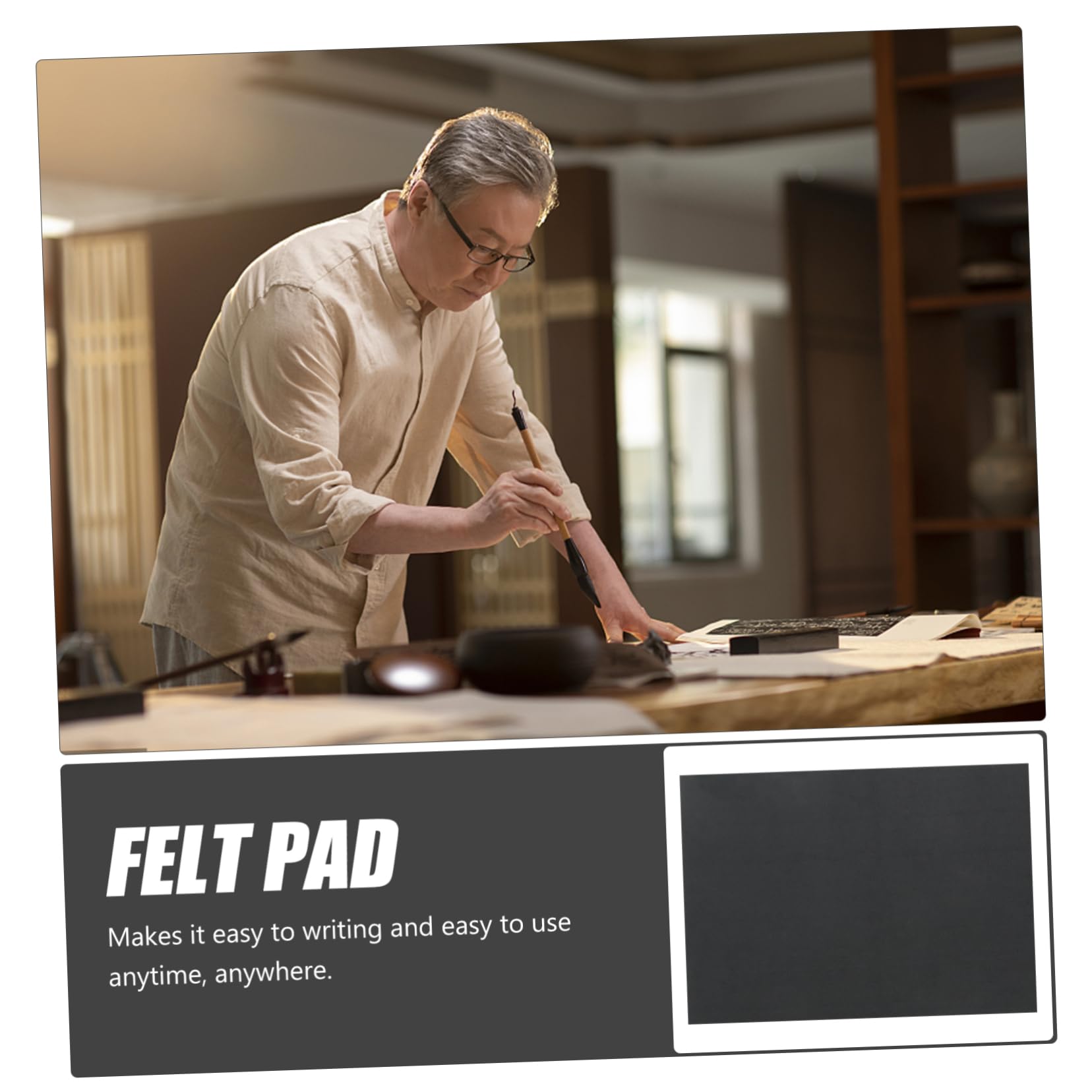 Pinceaux De Calligraphie,A--Feutres De Calligraphie 50x70cm, Tapis De Calligraphie Doux Avec