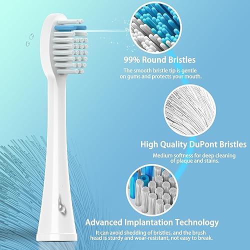 Miniatura 3 de Cabezales de repuesto para cepillos de dientes compatibles con Waterpik Sonic Fusion SF01 SF02Sonic Fusion 2.0 SF03 SF04, 6 cabezales de repuesto