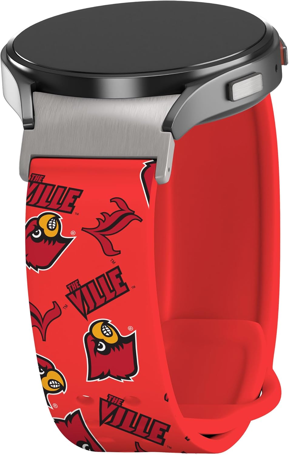 Affinity Bands Louisville Cardinals HD Fitted Watch Band Compatible with Samsung Galaxy Watch 4-7 (Short Scattered)