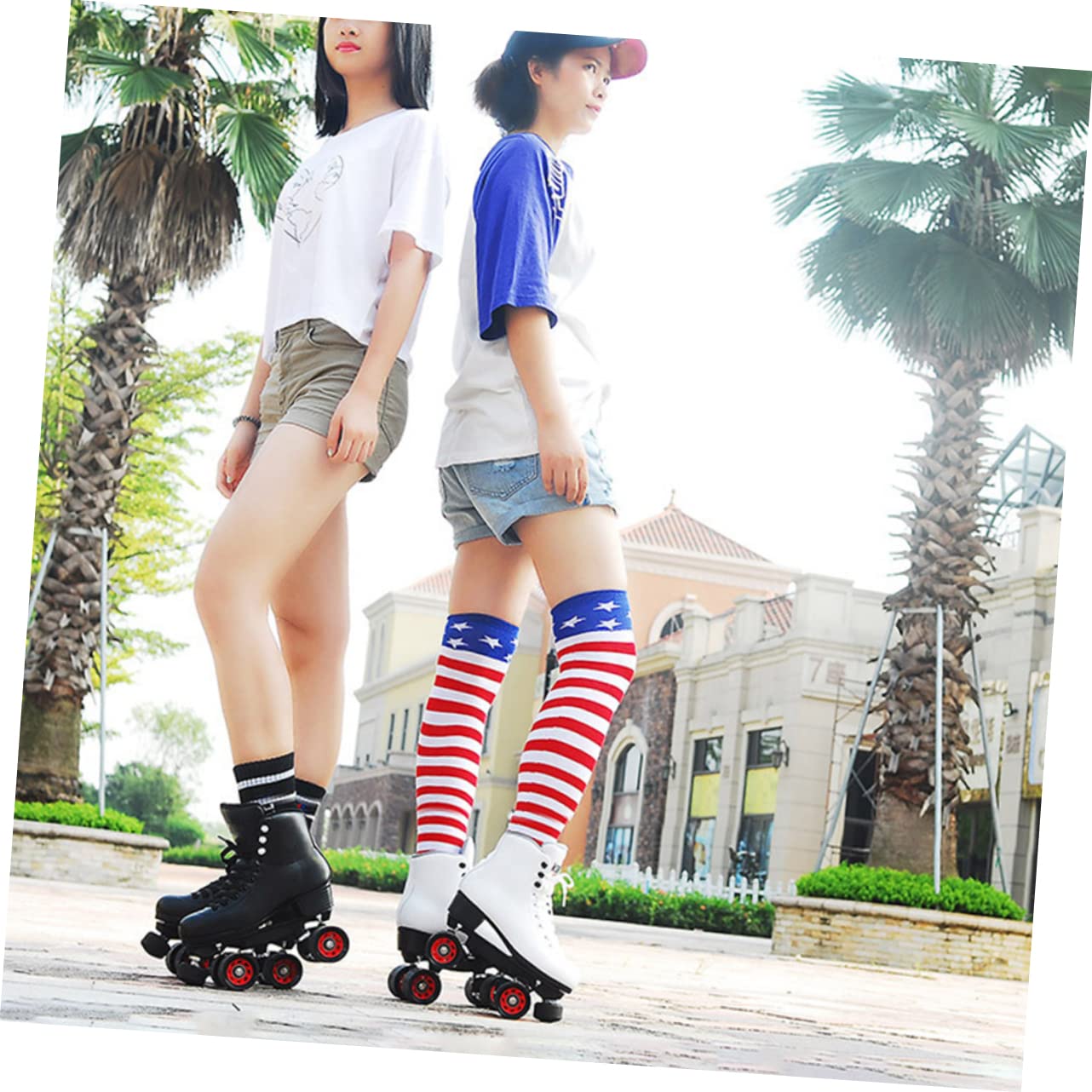 YARNOW Replacement Wheels for Roller Skates Double-row Skating Wheels Pressure-resistant for Sports Recreational Skating