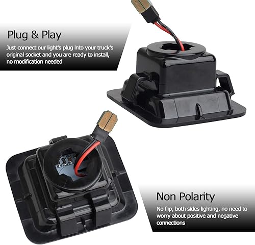 Miniatura 4 de NDRUSH - Lámpara LED para placa de matrícula compatible con Ford F150 2015 a 2020, 2017 2018 2019 2020 F150 Raptor, 6000K blanco, paquete de 2