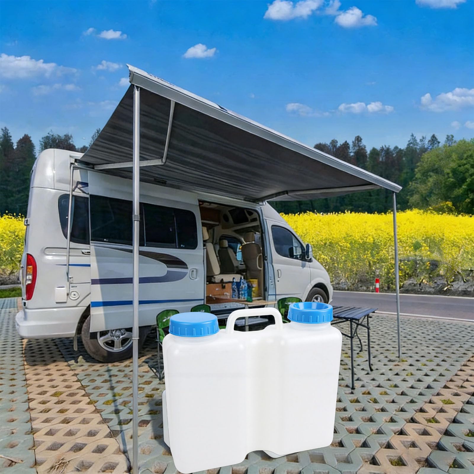 Asixxsix 3 Gallo RV-Frischwassertank, Lebensmittelechter LLDPE-Trinkwasserspeicher Zum Trinken, Kochen, Reinigen, Duschen, Wasserbehälter für Wohnmobile, Anhänger, Wohnmobile,