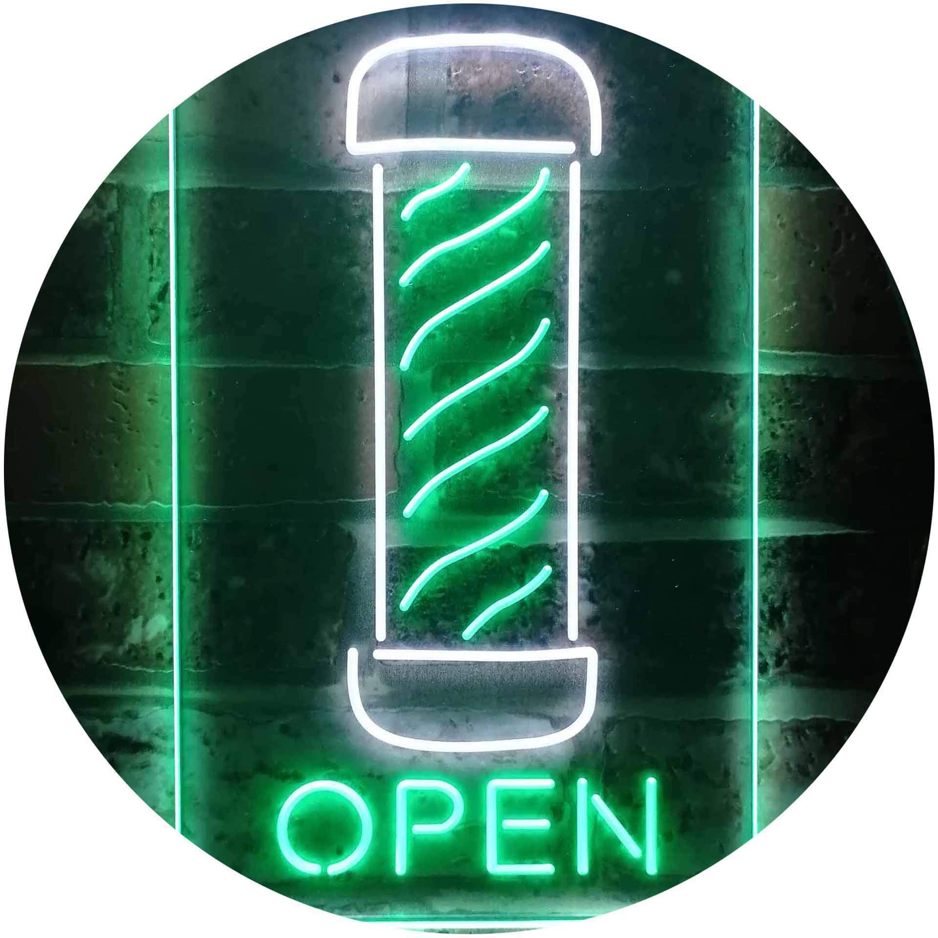ADVPRO Barber Pole LED Leuchtschild Für Friseursalon - Rot & Blau, 30x40 Cm, Energiesparend