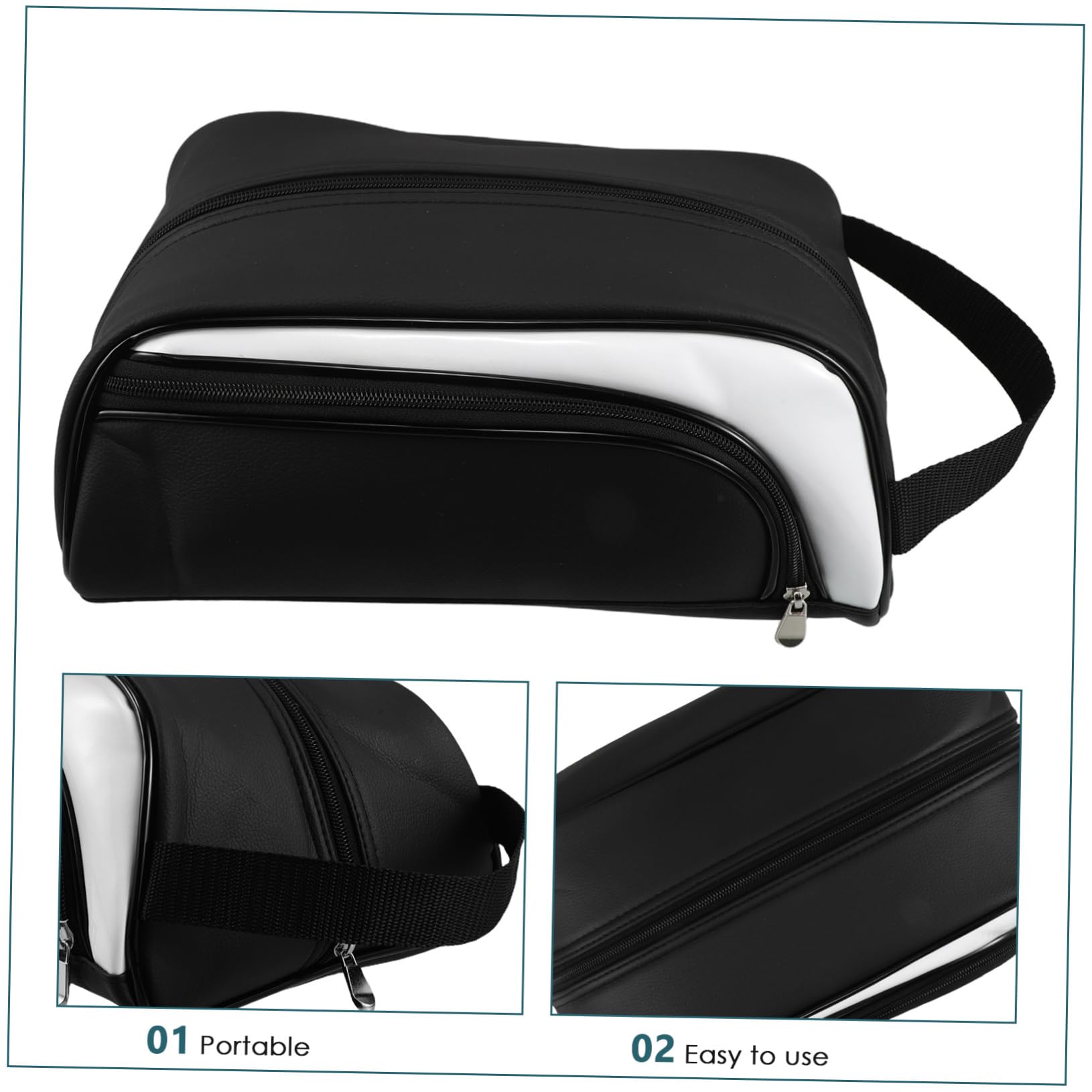 Borsa Porta Scarpe da Golf Organizer Viaggio Leggero in Pu per Sneakers
