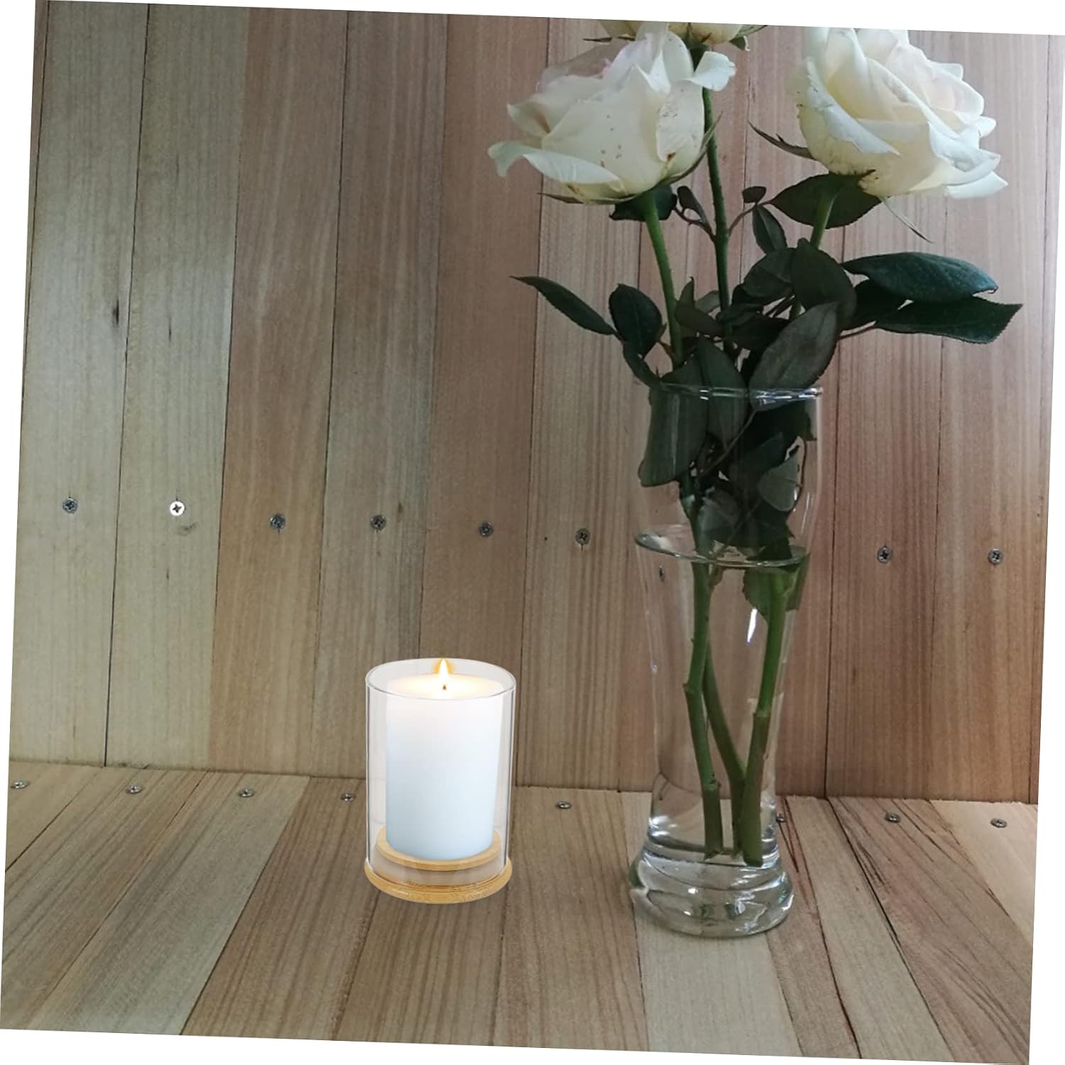 Candle Holders for Wedding Set of 1 Decorative Glass Shade Open Ended Beach Home Candle Holder