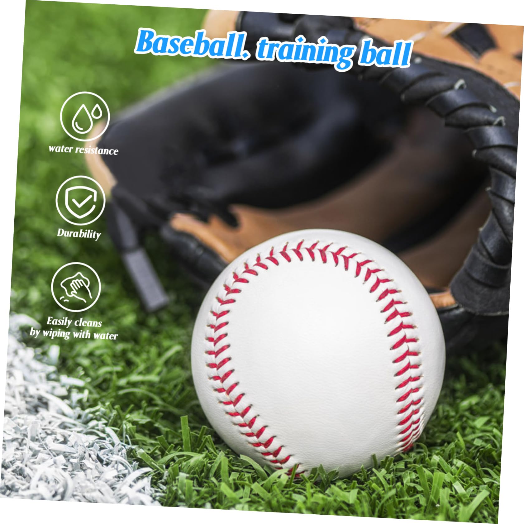 KOMBIUDA 12 Balones de Béisbol de Entrenamiento, PVC y Virutas de Madera, Superficie Lisa y Agarre Cómodo, para Principiantes y Práctica de Bateo