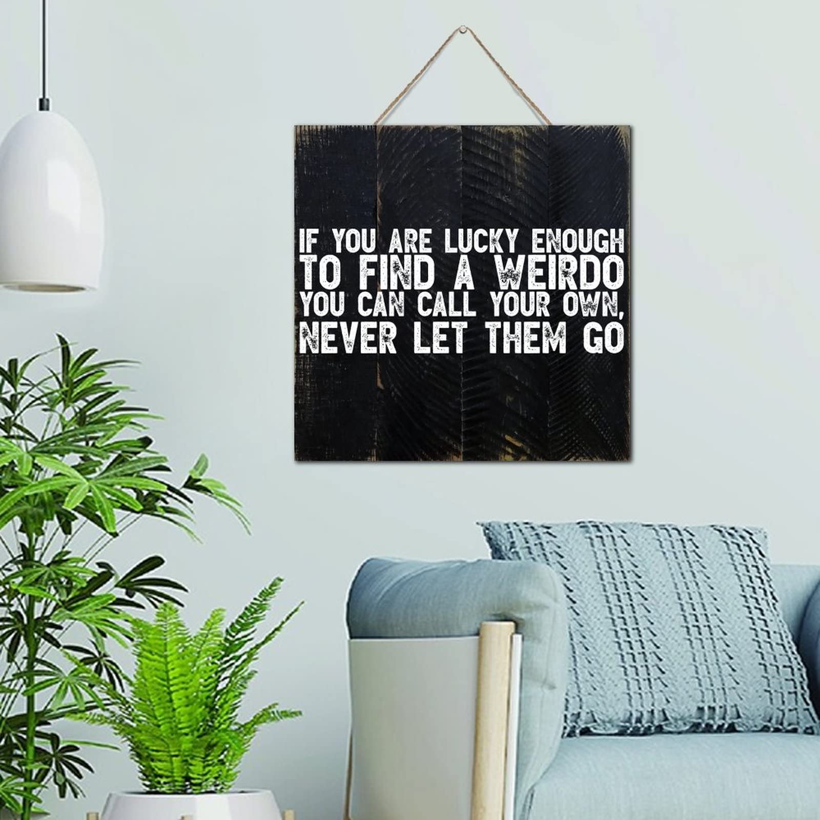 Plaque murale personnalisée bois 30x30 citation inspirante