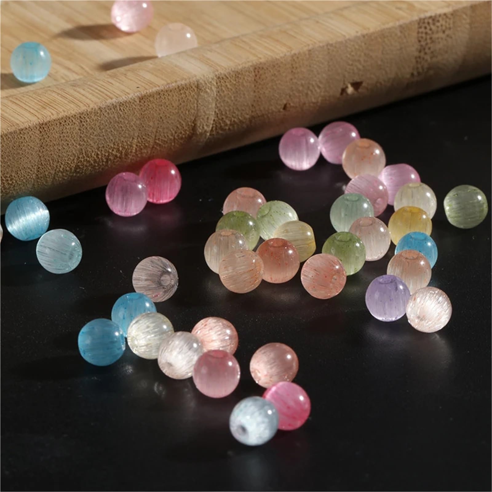 4/6/8mm Katzenauge Glasperlen for Schmuckherstellung, handgemachte DIY-Perlen, lose Perlen, Armband, Halskette, Telefonkette, Zubehör Für Heimwerker(MIX,6MM about 720pcs)