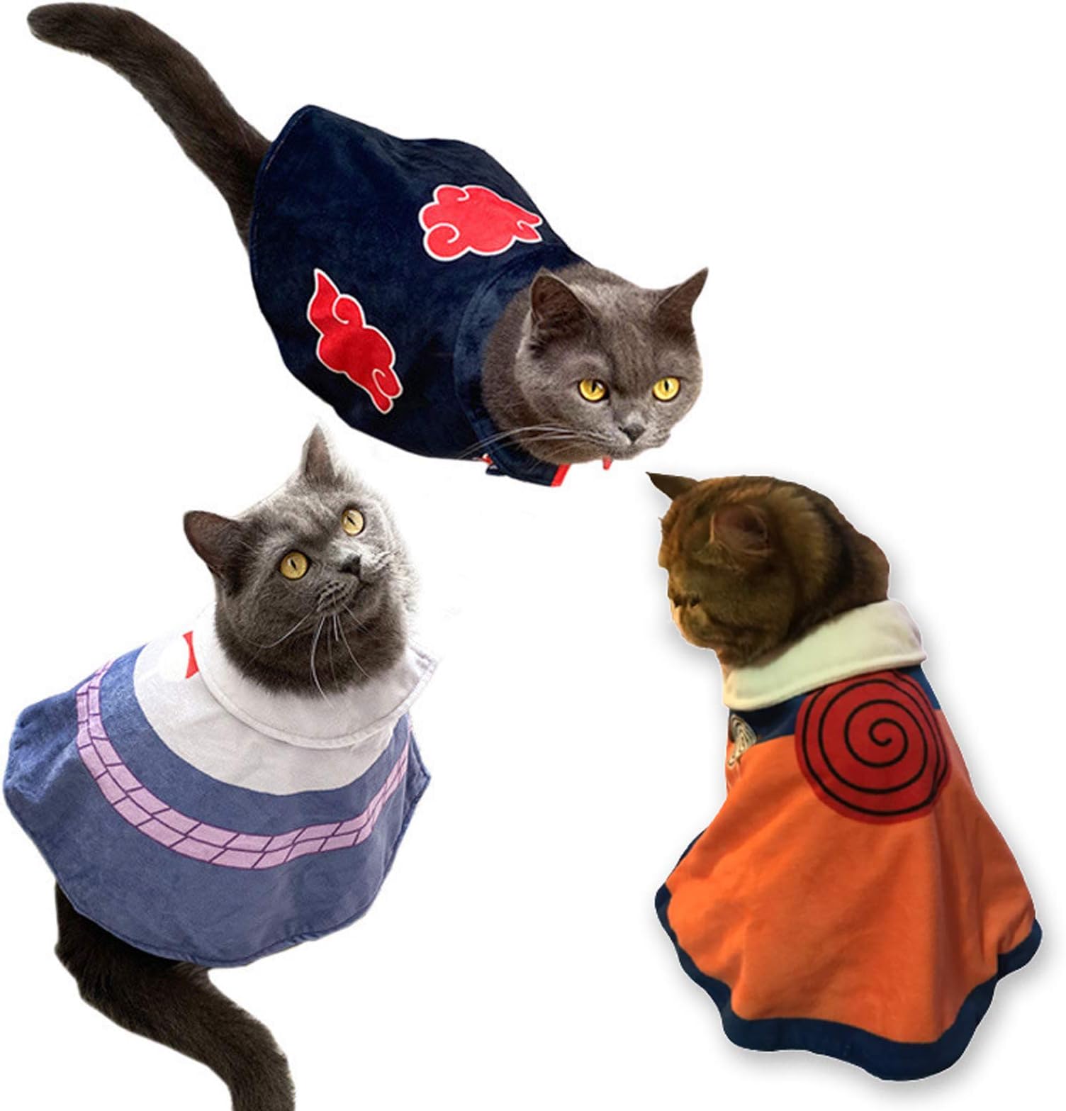 Cat Cloak Costume Anime Halloween Pet Clothes Puppy Cosplay Plush Ninja Cloak Christmas Cute Party Dog Cape Dressing Up