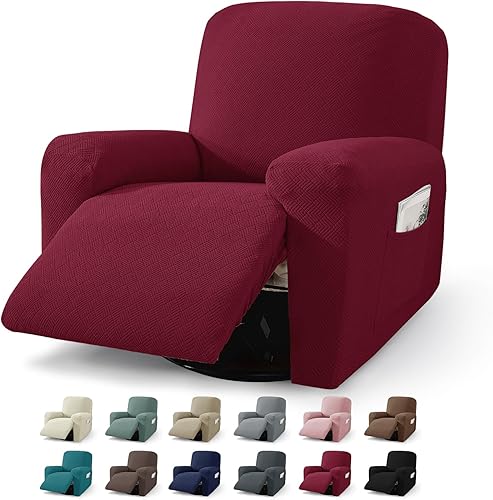 Miniatura 20 de JIVINER 5 Piezas Fundas Elásticas para Sofá Reclinable Funda para Sofá Reclinable con Parte Inferior Elástica Jacquard Ajustada Reclinable Funda