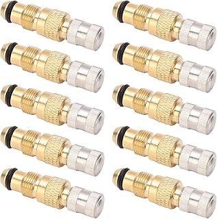 Acouto Tractor Air Liquid Valves TR218A TR618A 10pcs Tractor Air Liquid Valves Tire Brass Valve Stem CH3 Core Housings Replacement