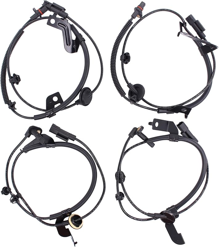 Kit com 4 sensores de velocidade da roda ABS NewYall dianteiros e traseiros para Dodge Caliber, Jeep Compass e Jeep Patriot
