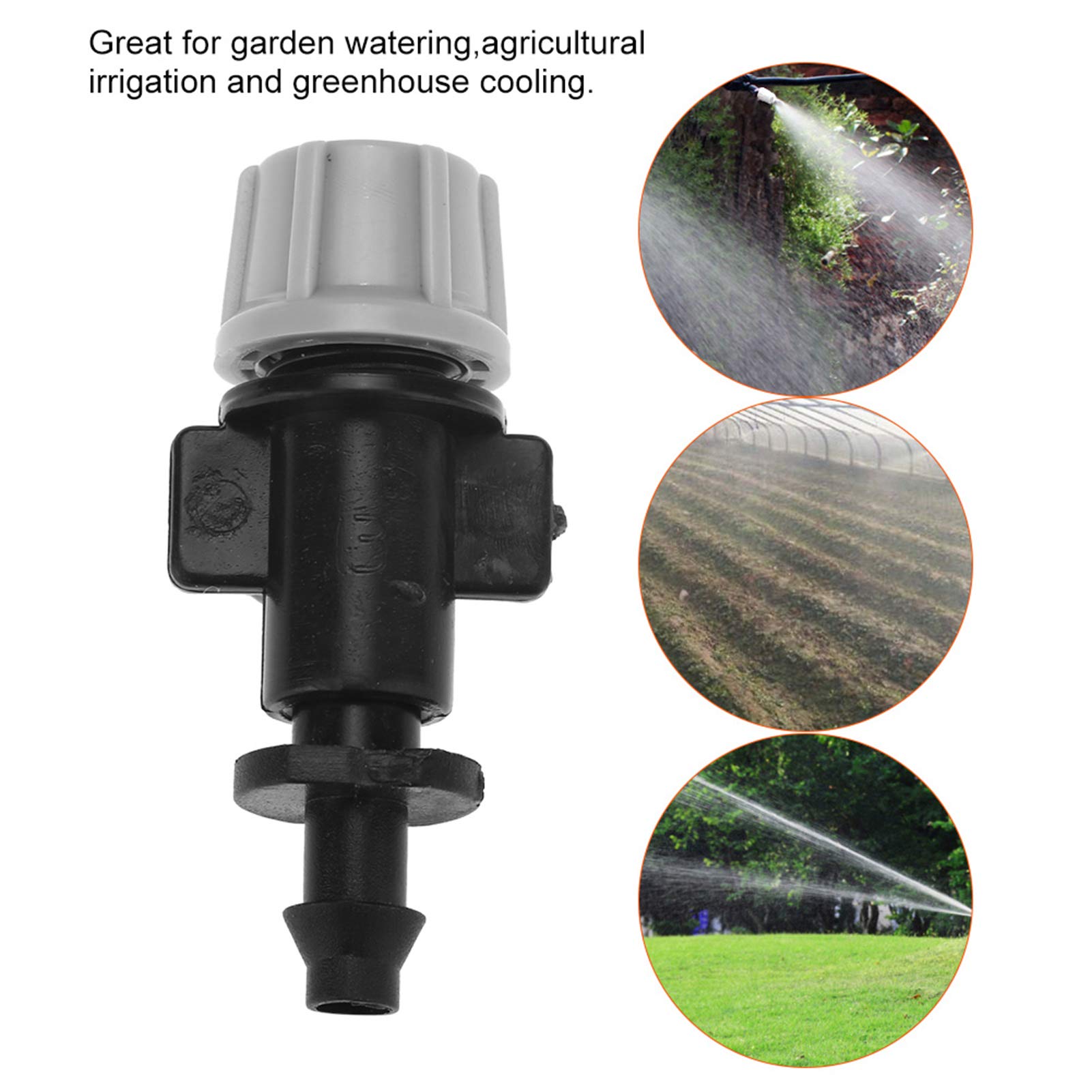 Ugelli nebulizzatori con flusso d'acqua regolabile in ottone da 1/2 pollice Irrigazione da giardino Nebbia d'acqua Sistemi di raffreddamento esterni Strumenti  15