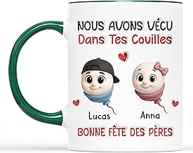 Cadeau Plus Personalised Mug – Merci De Pas M'avoir Swallow – Gift for Granny, Personalised Mug for Mum, Gifts for Mom, Grandmother Mug (2 Children)