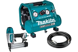 Makita MAC100QK1 Quiet Series 1/2 HP, 1 Gallon Compact, Oil-Free, Electric Air...