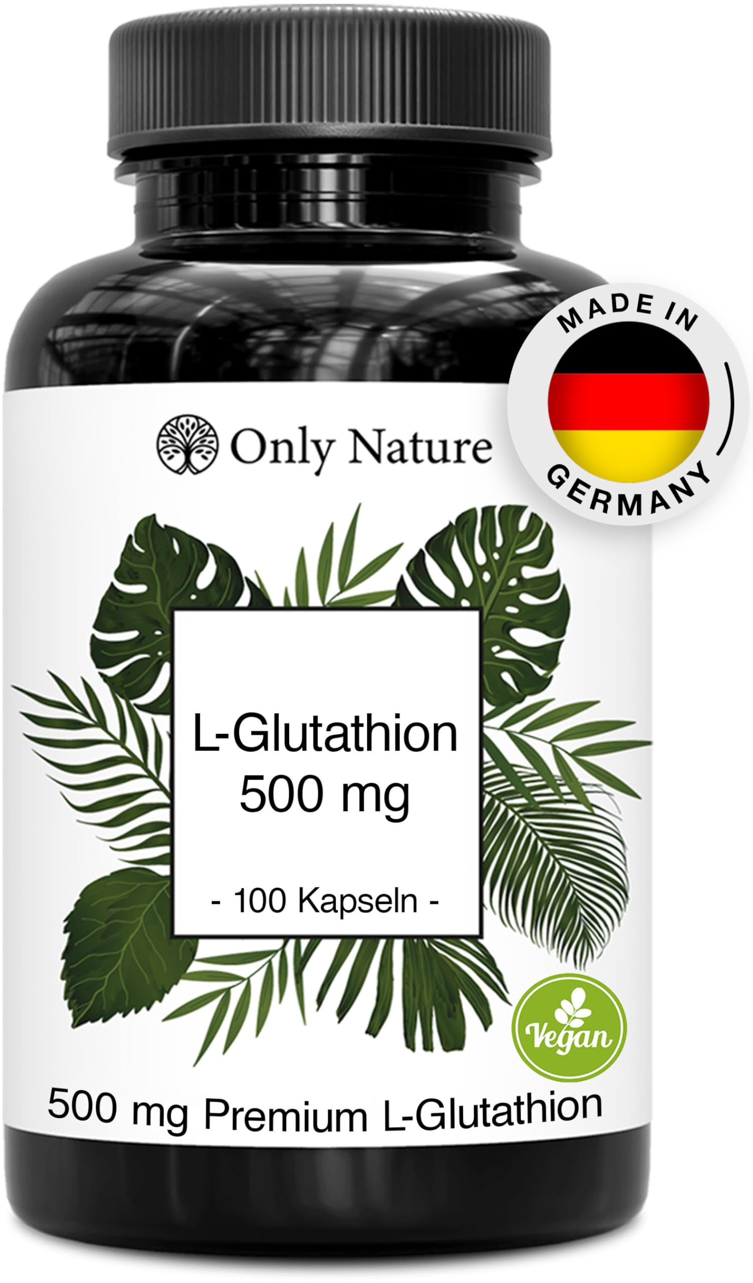 glutathione germany L Glutathione Highly Dosed 500 mg - 100 Capsules - Made in Germany &  Laboratory Tested - Immune System & Detoxification - Reduced L-Glutathione