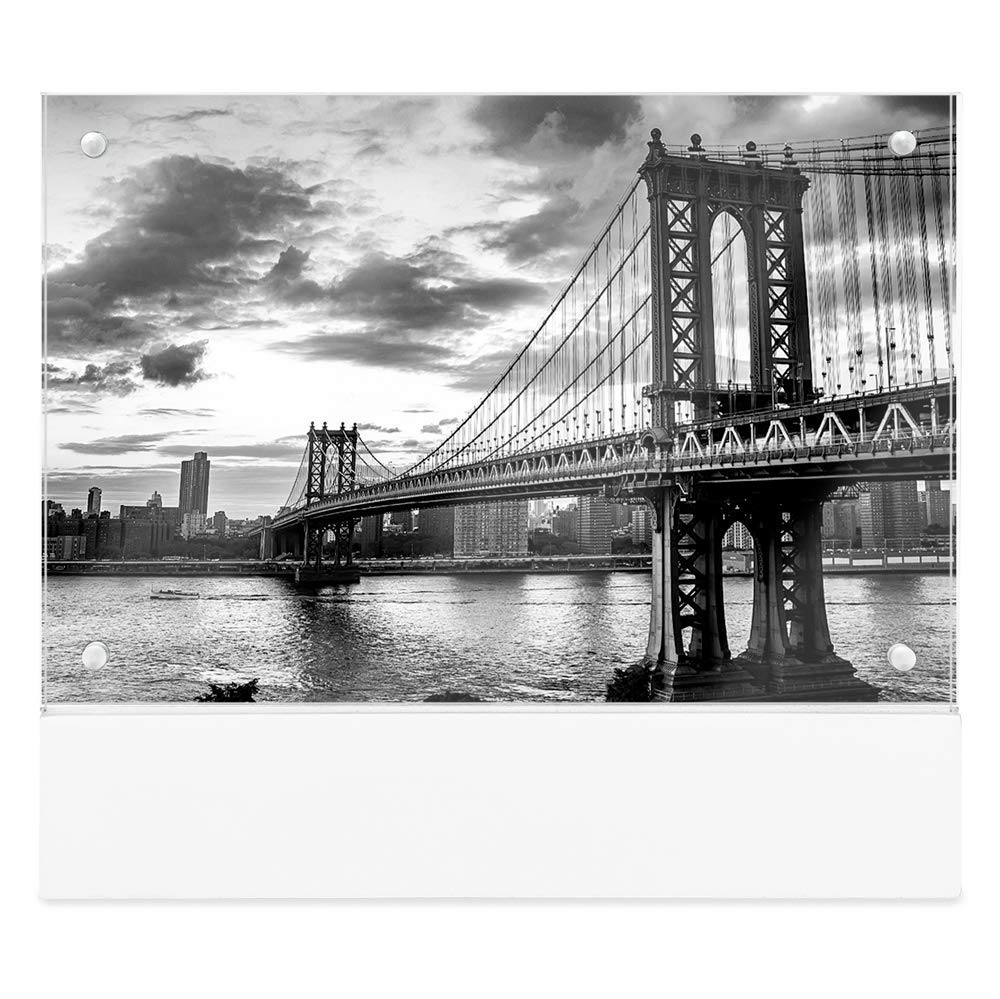 Isaac Jacobs Wood Block Acrylic Frame, 4x6 White by Isaac Jacobs International 3