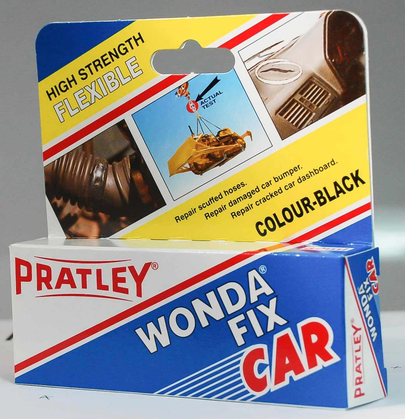 Pratley Rubber Repair - 2 Part Black Epoxy Leather Glue - Adhesive Kit for Couches, Shoe Sole, Boot Heel, Plastic, Car Dashboard and Bumper
