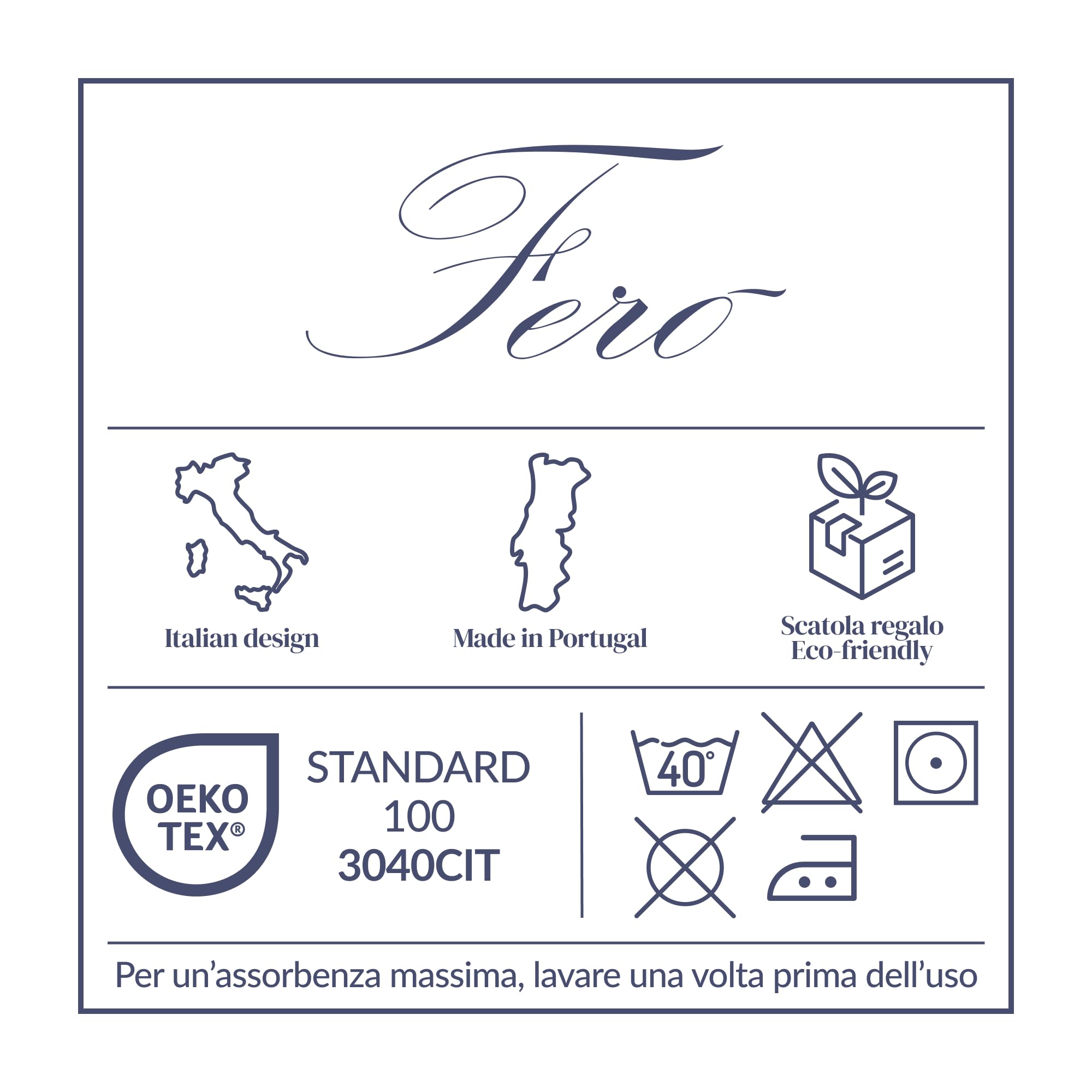 Ferò Set Asciugamani Bagno di Lusso 2 Pezzi, OEKO-TEX 100% Cotone Premium 550 g/m², Ultra Morbido e Assorbente, Design Italiano, Coppia Asciugamani Viso e Bidet, Asciugamano 50x100, 50x30 cm, Verde