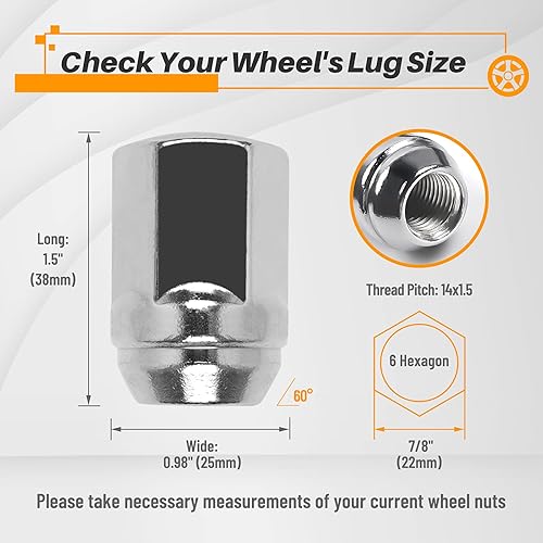 Miniatura 14 de MIKKUPPA 24 tuercas de llanta M14x2.0 – Reemplazo para Ford F-150 2004-2014, Ford Expedition 2003-2014, ruedas Lincoln Navigator 2003-2012 – Tuercas