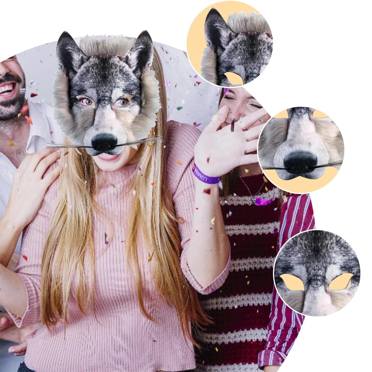 オオカミ コスプレ 狼 Amazon.co.jp: Excras オオカミマスク 狼面 リアル LEDライト 人