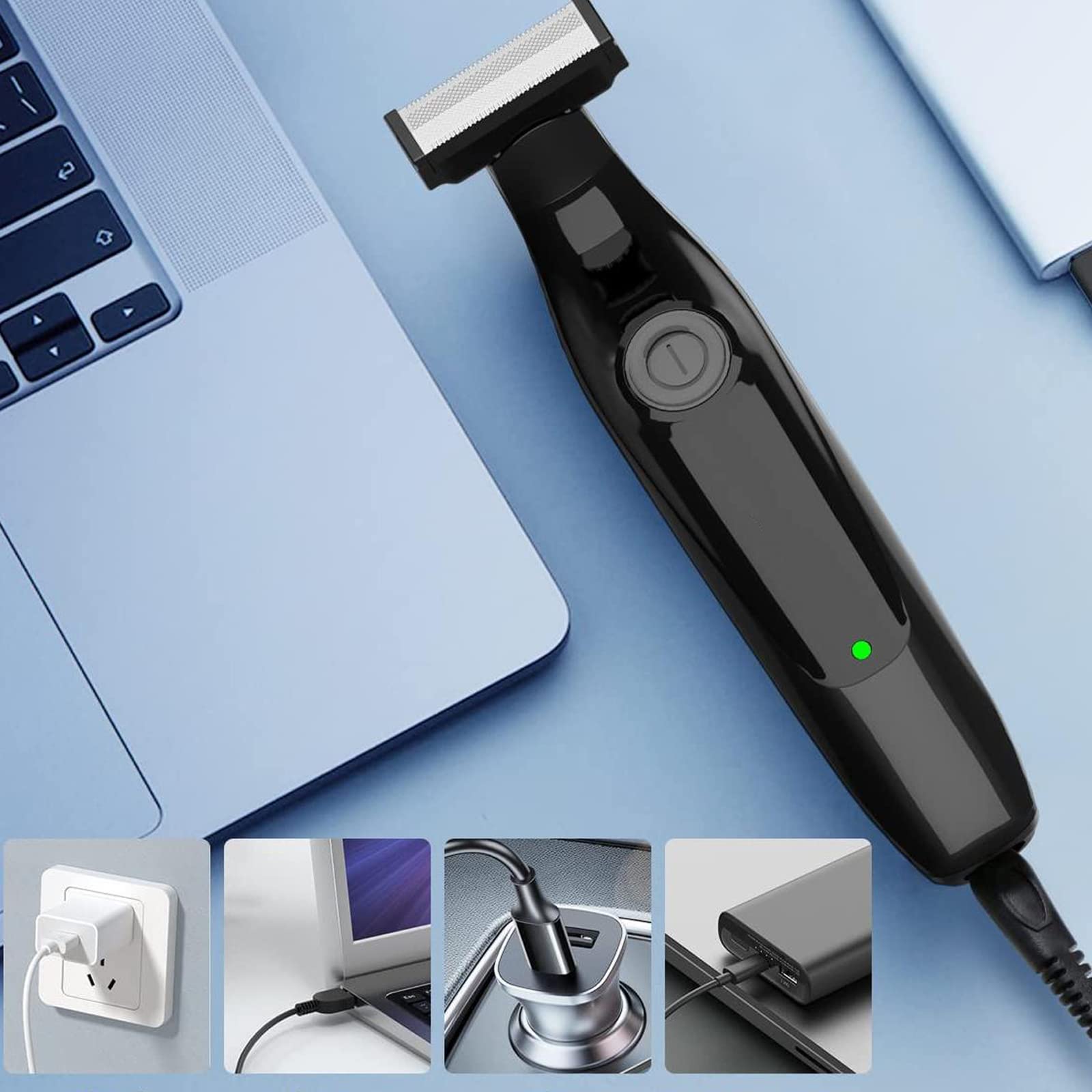 Amazon | ボディシェーバー メンズシェーバー 電動 L字カミソリ付き 20