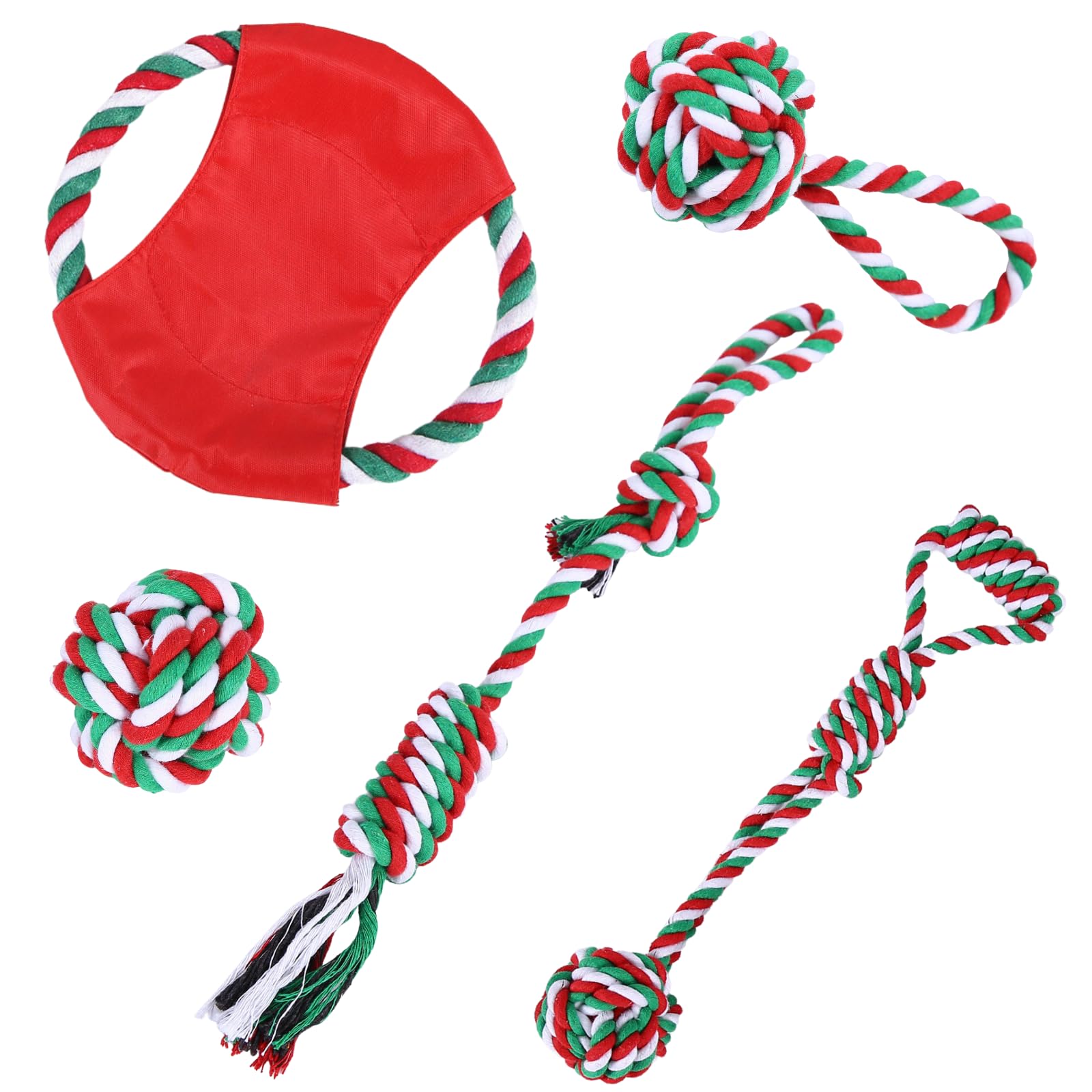 Juguetes para Perros, Pack 5 Juguete Perro Cuerda Fuerte y Accesorios para Perros Tamaño juguetes para perros Medianos de Alta Durabilidad-Mordedor Perro Mediano-Duros Juguetes morder para Perros