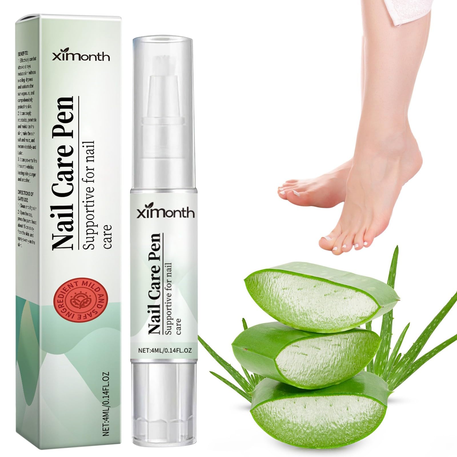 5 Stück Nail Care Pen - Das Original, Nagelpilz Stift, Nail Care Pen Kosmetische Pflege Bei Nagelpilzinfektion, Mit Teebaumöl, Vitamin E & Aloe Vera (5 Stück)