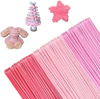 300 Limpiapipas rosa 30 cm Pipe Cleaners chenilla Coloridos para Hacer limpia pipas para manualidades para manualidades y decoración