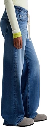 AG Jeans Adria Cinched Low Rise Wide Leg