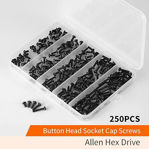 Miniatura 5 de NIULUNBAO Tornillos de cabeza de botón M8 x 0.394in, 0.472in, 0.630in, 0.787in, 0.984in, pernos de acero de aleación de grado 10.9, acabado de óxido