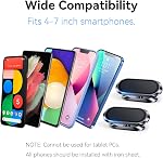 【2-PACK】Magnetic phone holder for car, [ Super Strong Magnet ] [ with 4 Metal Plate ] iPhone Magnetic car mount for cell phone, [ 360° Rotation ] Universal Dashboard adhesive Car Magnetic Phone Mount