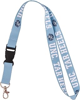 Desert Cactus University of North Carolina Lanyard UNC Chapel Hill Tar Heels Car Keys ID Badge Holder Keychain Detachable Breakaway Snap Buckle (Lanyard 2)