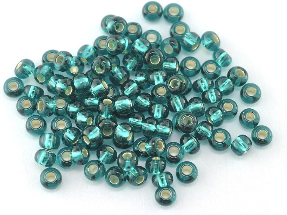 Size 9/0 Seed Beads 7300 Silver Lined Teal Qty 1