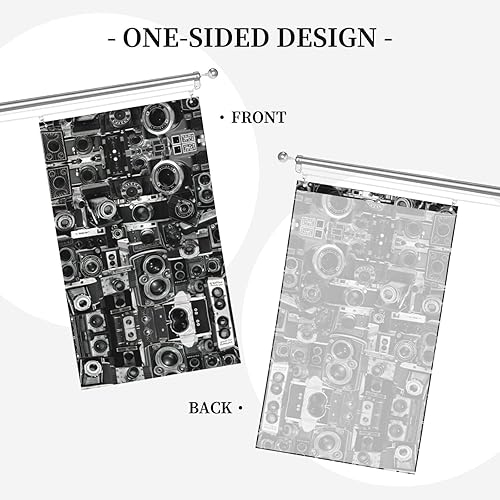 Miniatura 2 de Wurton Retro Cool Camera Collection Print Welcome House Flag Single Side Farmhouse Yard Outdoor Seasonal Flags Decor 3x5ft