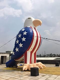 Air-Ads 26ft (8M) Giant Inflatable American Eagle; Patriotic, Waterproof; Independence Day; Outdoor Advertising Decoration