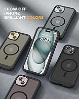 Vista 301 de Miracase Funda magnética para iPhone 14 de 6.1 pulgadas, protector de pantalla de vidrio templado integrado + protector de lente, compatible