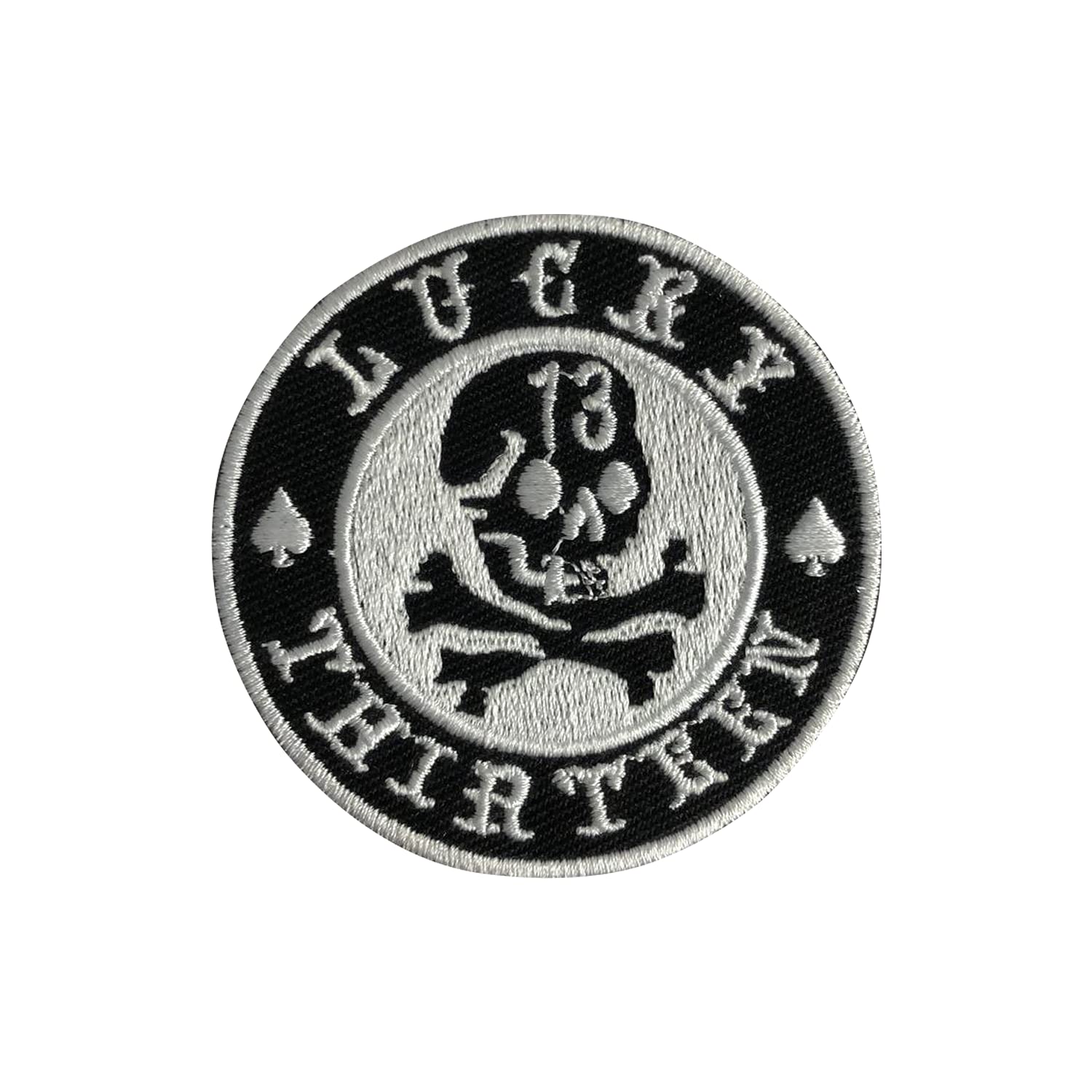 LUCKY 13 GESTICKTE PATCHES AUFBÜGELN ODER AUFNÄHEN MOTORRAD BIKER
