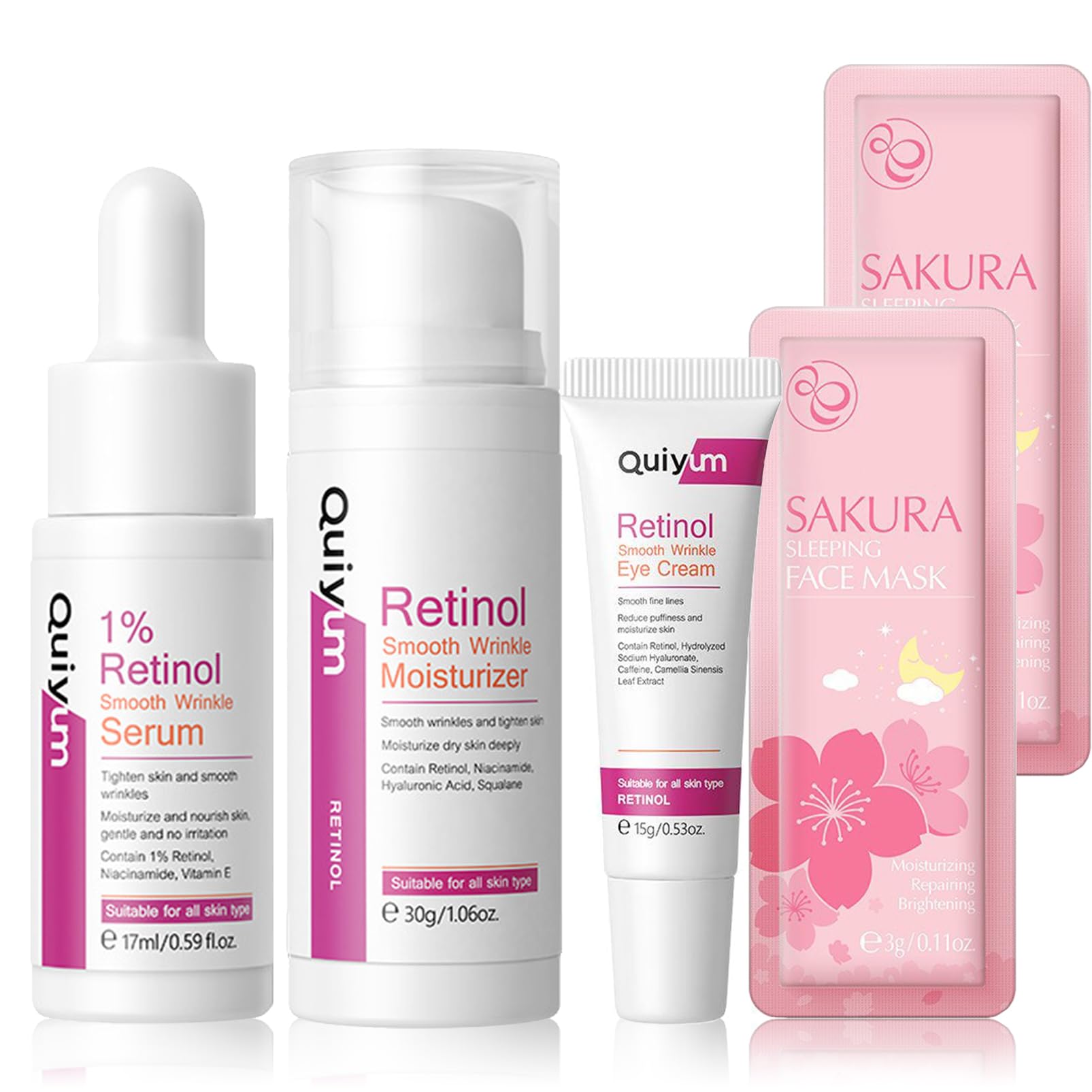 Skincare Gifts Skin Care for Teenage Girls丨High Strength Retinol Skin Care Sets & Kit丨4-Step Skincare Routine-Mask-Serum-Eye Cream-Mosituriser丨Womens Gift Set for Anti-Aging & Wrinkle