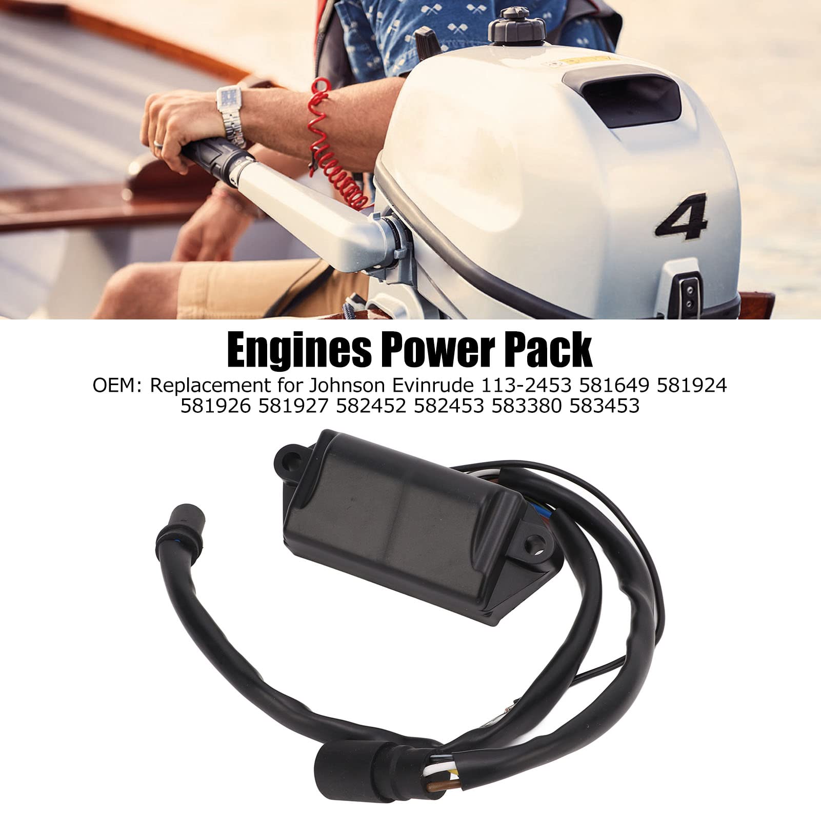 Outboard Power Pack CDI Unit For Johnson 2-Cylinder Engines 1978-1984 - No RPM Limiter