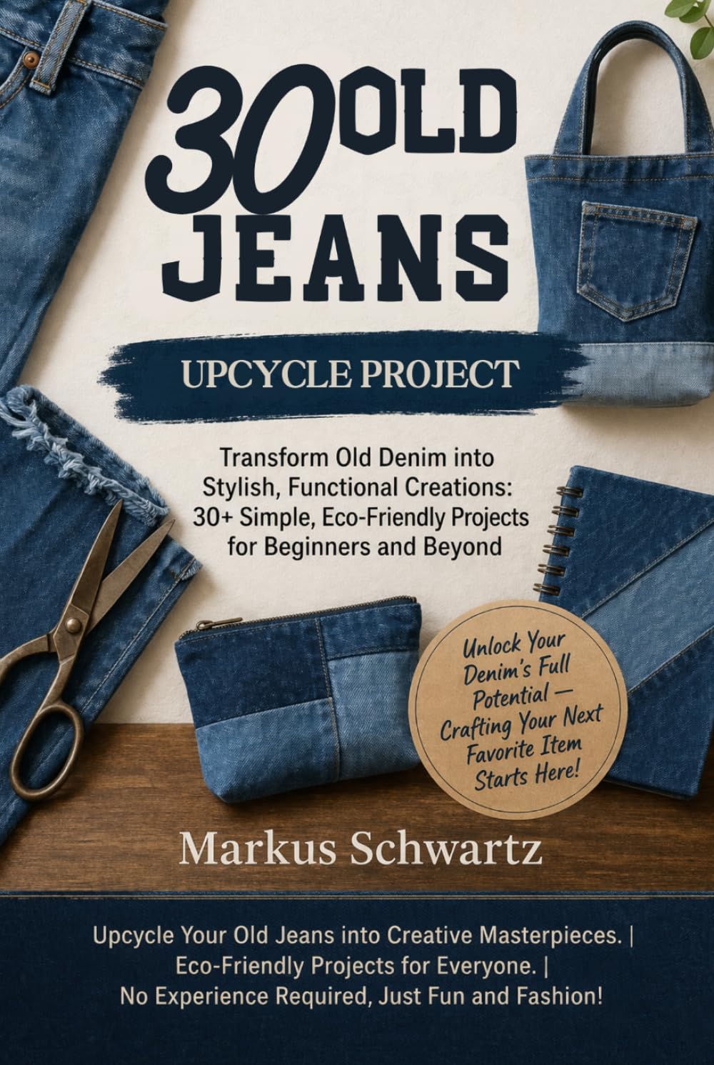 30 OLD JEANS UPCYCLE PROJECT: Transform Old Denim into Stylish, Functional Creations: 30+ Simple, Eco-Friendly Projects for Beginners and Beyond