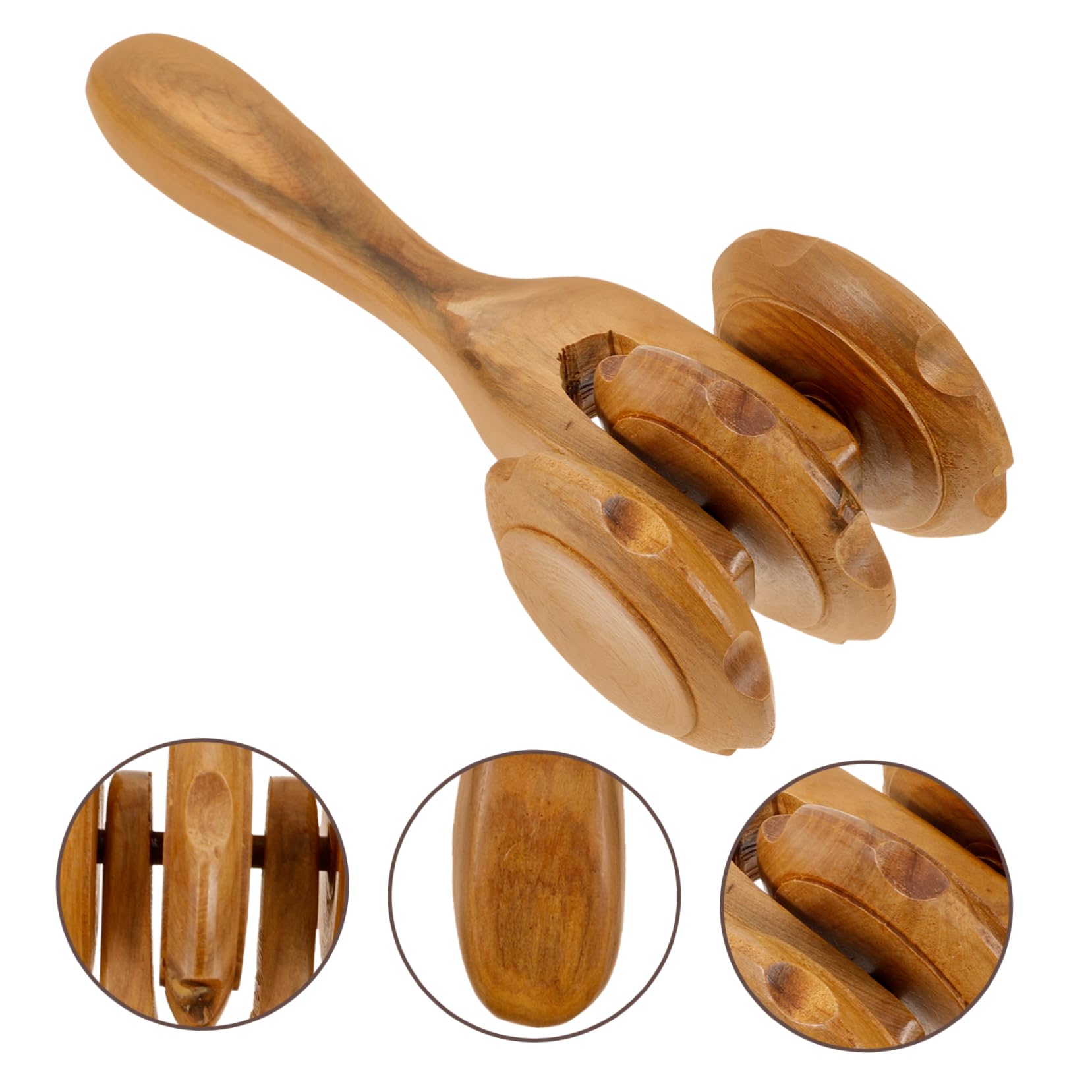 Healeved 3 Piezas Masajeador De Rodillos Circulación Hombro Músculo Masajistas Masajeador De Mano Roller De Masaje Para Herramientas De Masaje Manual De Madera
