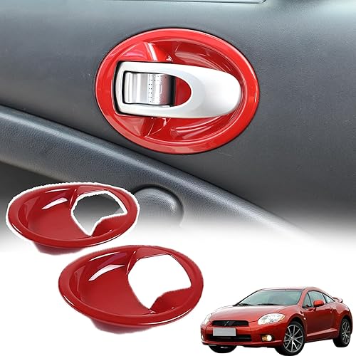 Miniatura 1 de Tirador de puerta interior de ABS compatible con Mitsubishi Eclipse 2006-2011, manija interior izquierda y derecha, tazón, protección antiarañazos,