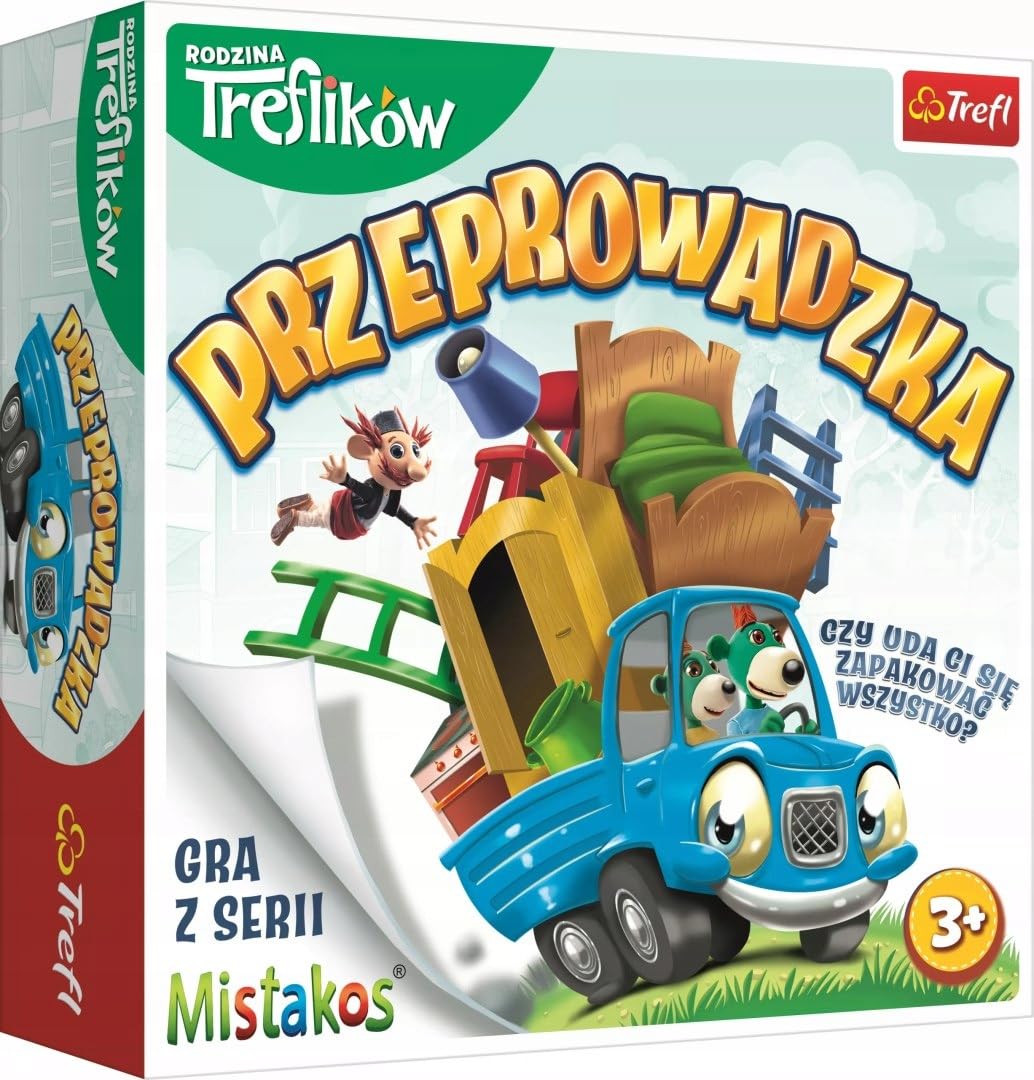 Trefl Przeprowadzka z Rodziną Treflików Rodzinna Gra z Bohaterami Bajki Rodzina Treflików dla Dzieci Powyżej 3 lat