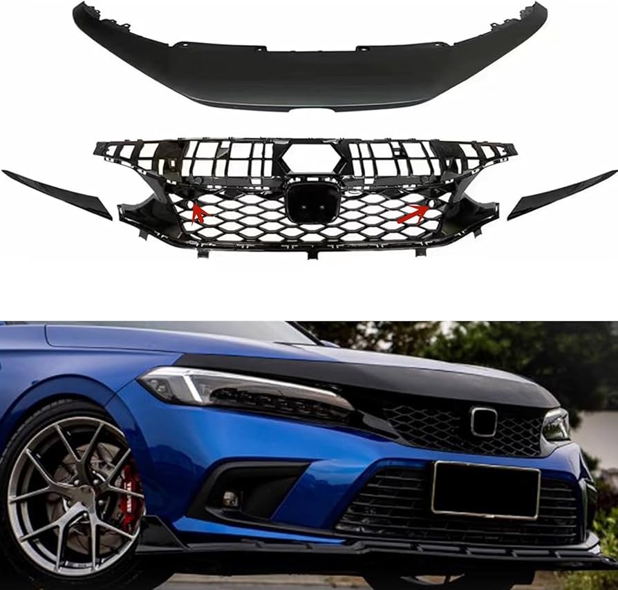 Amazon.co.jp: 車のフロントバンパーアッパーグリルメッシュグリル