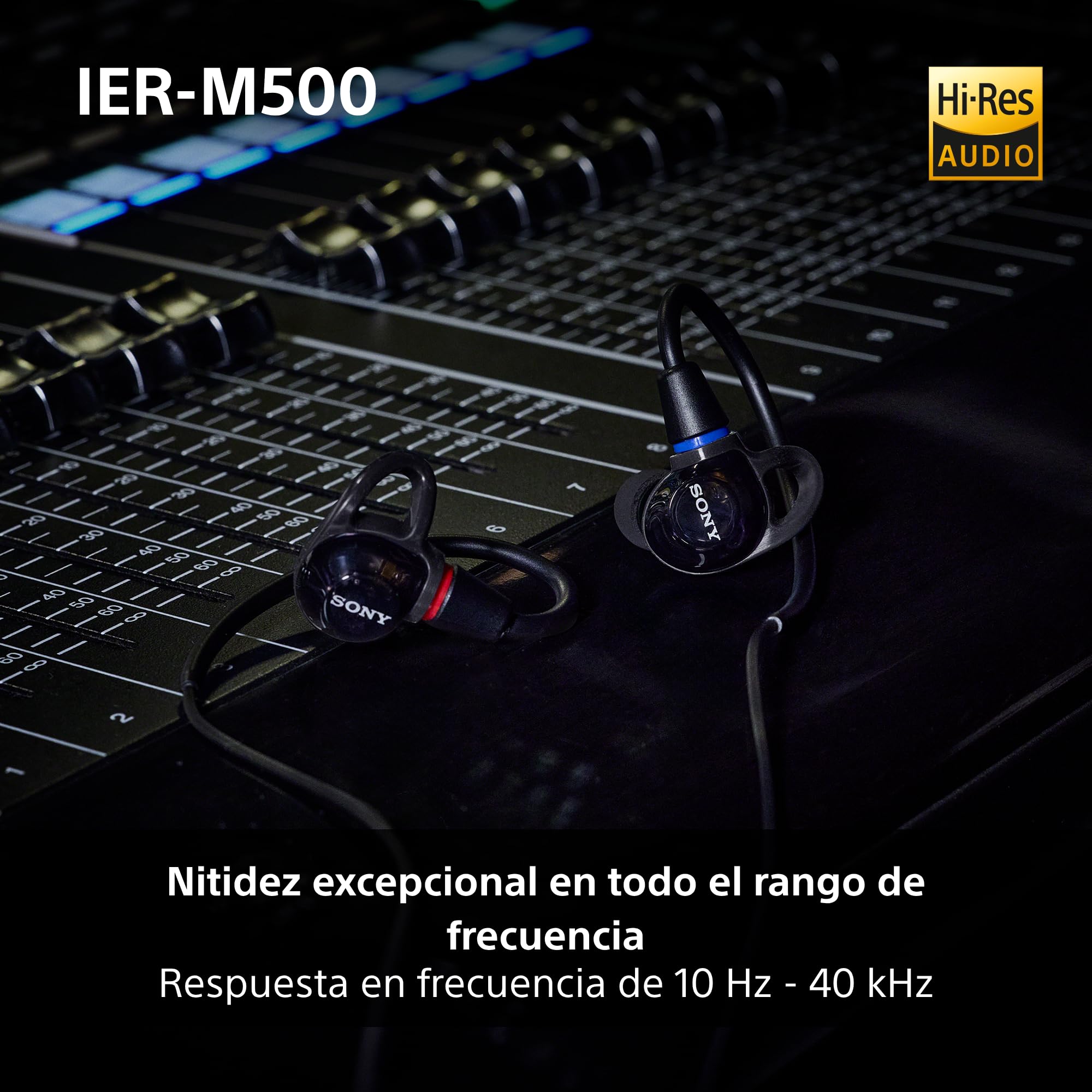 Sony IER-M500 Auriculares IEM Hi-Res con Aislamiento de Ruido Transparente