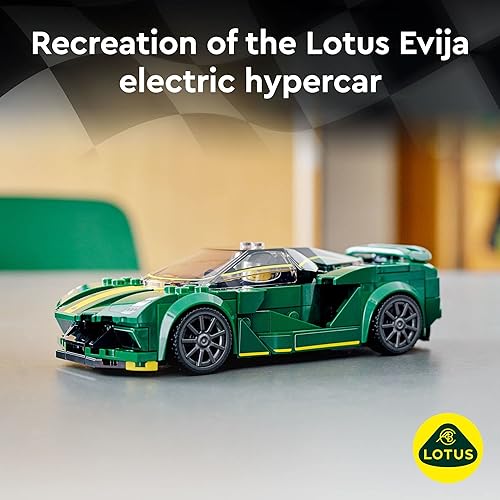 Miniatura 2 de LEGO Speed Champions Lotus Evija 76907 Modelo de juguete de coche de carreras para niños, juego coleccionable con minifigura de conductor de carreras
