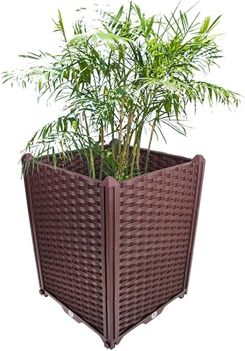 Miniatura 9 de BAOYOUNI Kit de cama de jardín elevada para cultivar verduras frescas, hierbas, flores y suculentas en balcón, techo, patio o patio, color blanco,