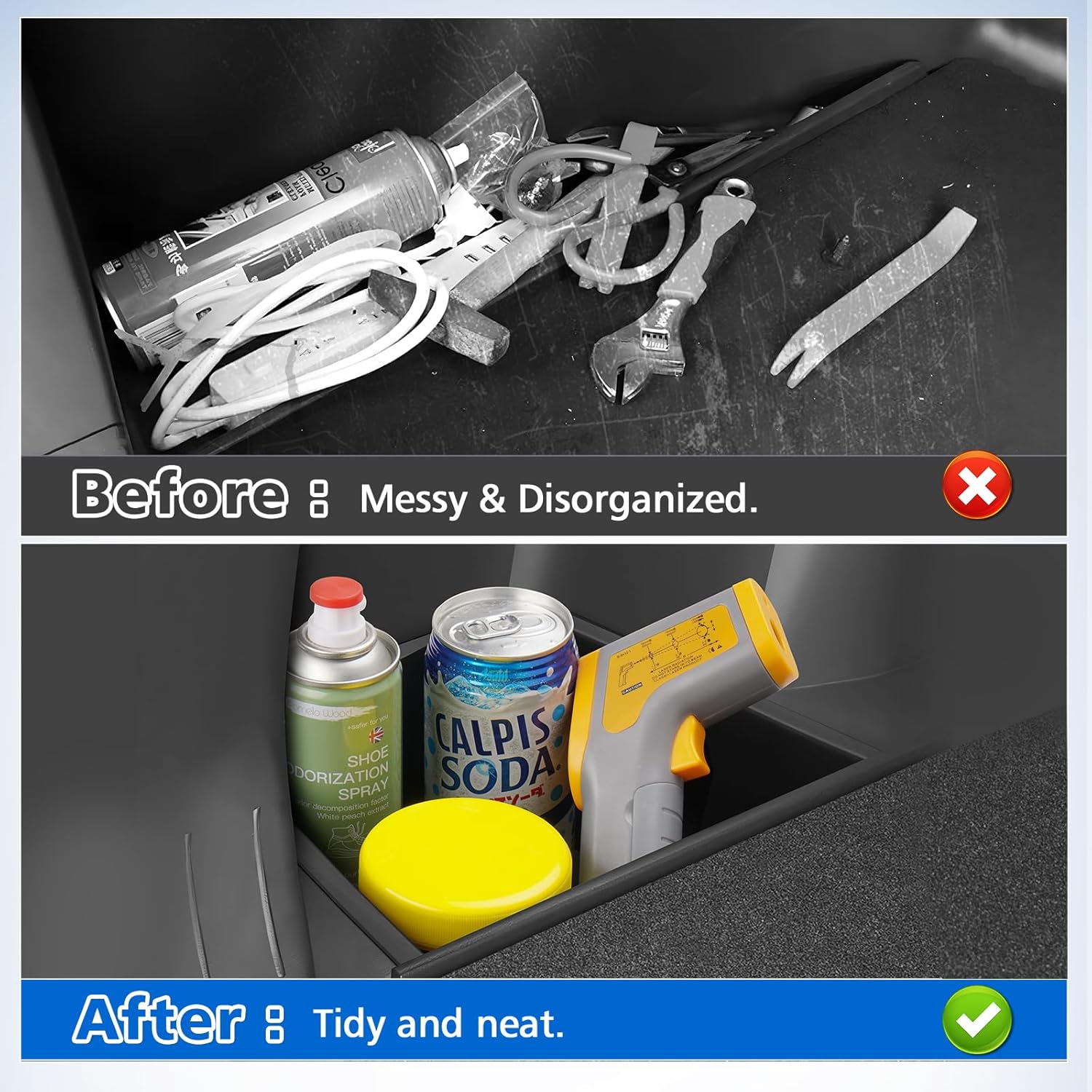 Karltys Trunk Storage Box with Lid for Chevy Trax 2024 2025 2026, TPE Waterproof Car Trunk Organizer, Rear Trunk Side Storage Bin Box for 2025 Chevrolet Trax Accessories (Left Side)