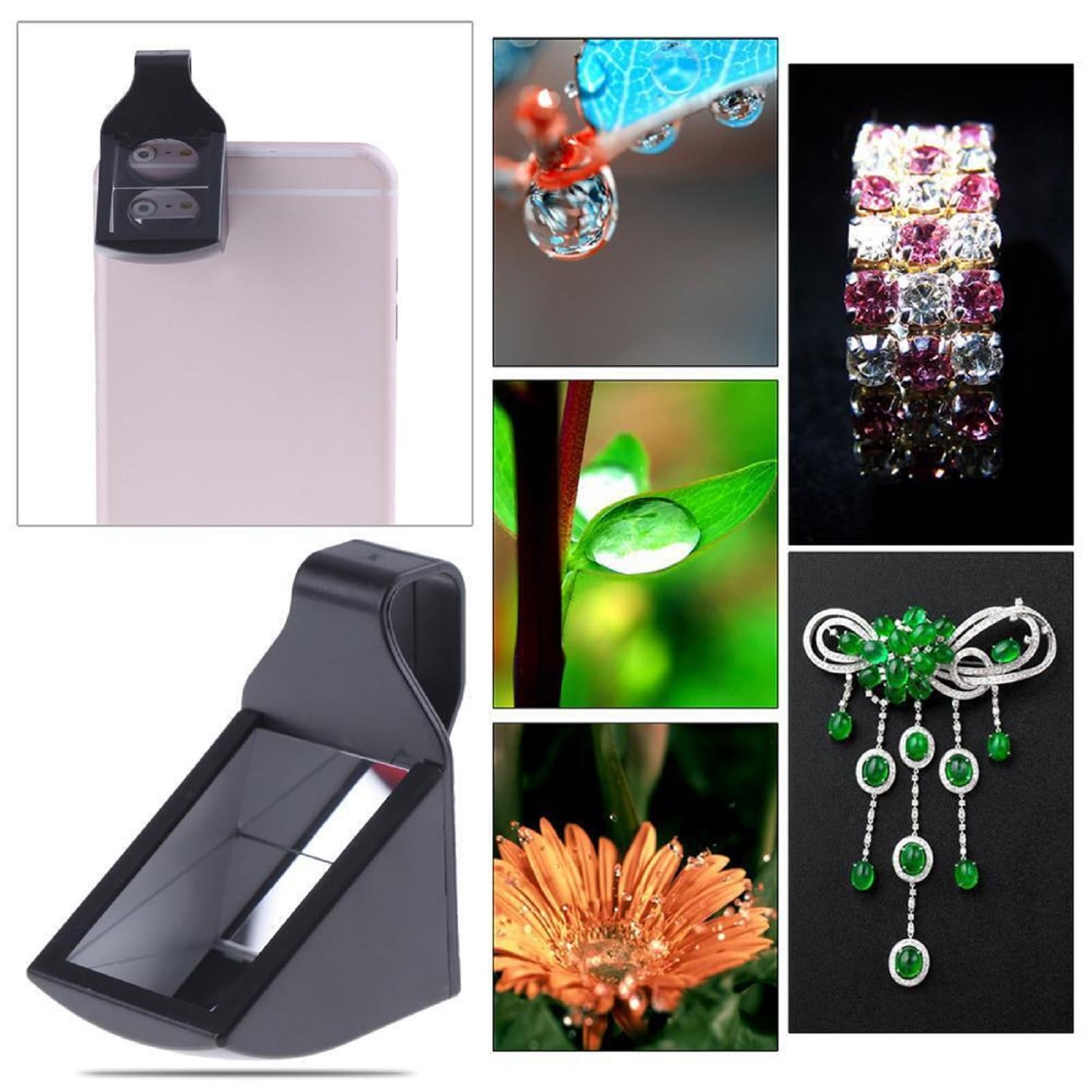 NATEFEMIN Phone Camera Lens Extension Accessory, 90 Degree Periscope Type Camera Attachments for Video, Live Show, Vlog